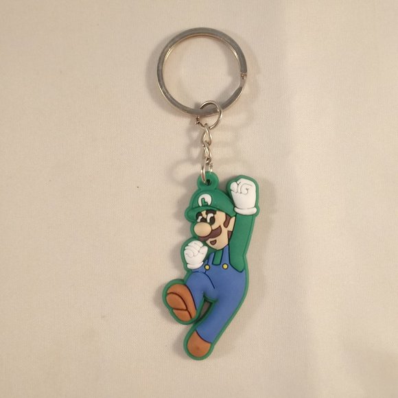 Men's Silver Mario Brothers Mario Luigi Wario Characters Keychain Key Ring 3 pcs - Picture 4 of 5